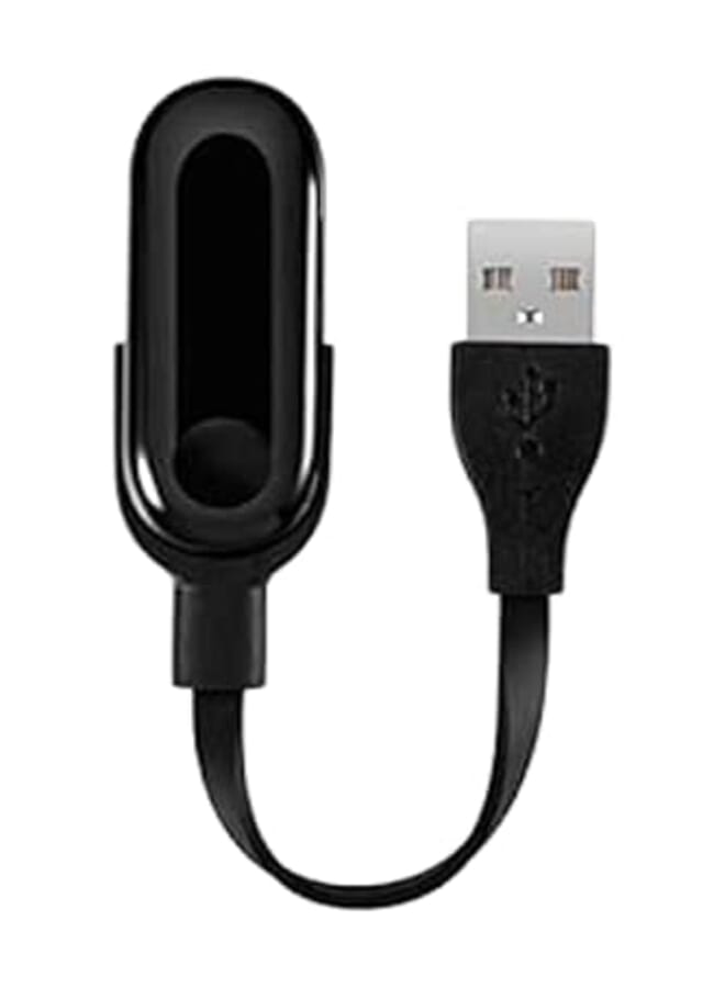 ADHOMAX Charging Cable Compatible with Mi Band 3 and 4, Fast and Efficient USB Charging, Black